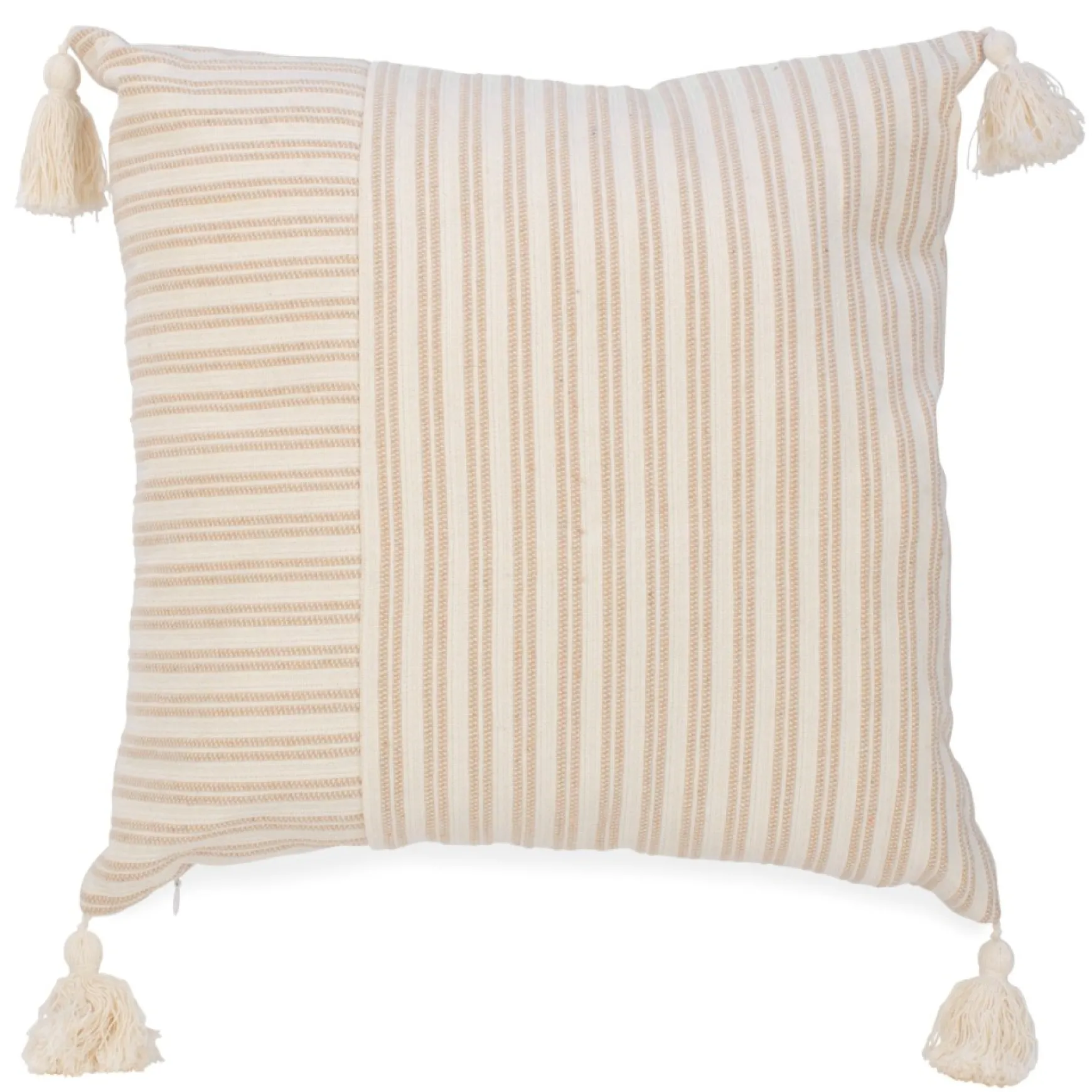 Cushions*Attitudes Import 2 Tassel Cushion - Beige