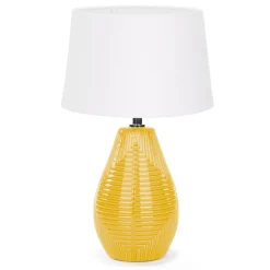 Luminaires*Attitudes Import 2 Textured Base Table Lamp - Yellow