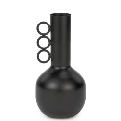 Vases & Pots*Attitudes Import Vase With 3 Handles - Black