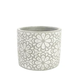 Vases & Pots*Nostalgia Import Vase With Flower Pattern - Cayenne