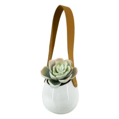 Wall Planters*Danesco Wall Mounted Planter With Leatherette Strap