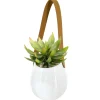 Planters*Danesco Wall Mounted Planter With Leatherette Strap