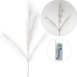 Dried Stems & Flowers*Attitudes Import White Feather Stem - Illuminated