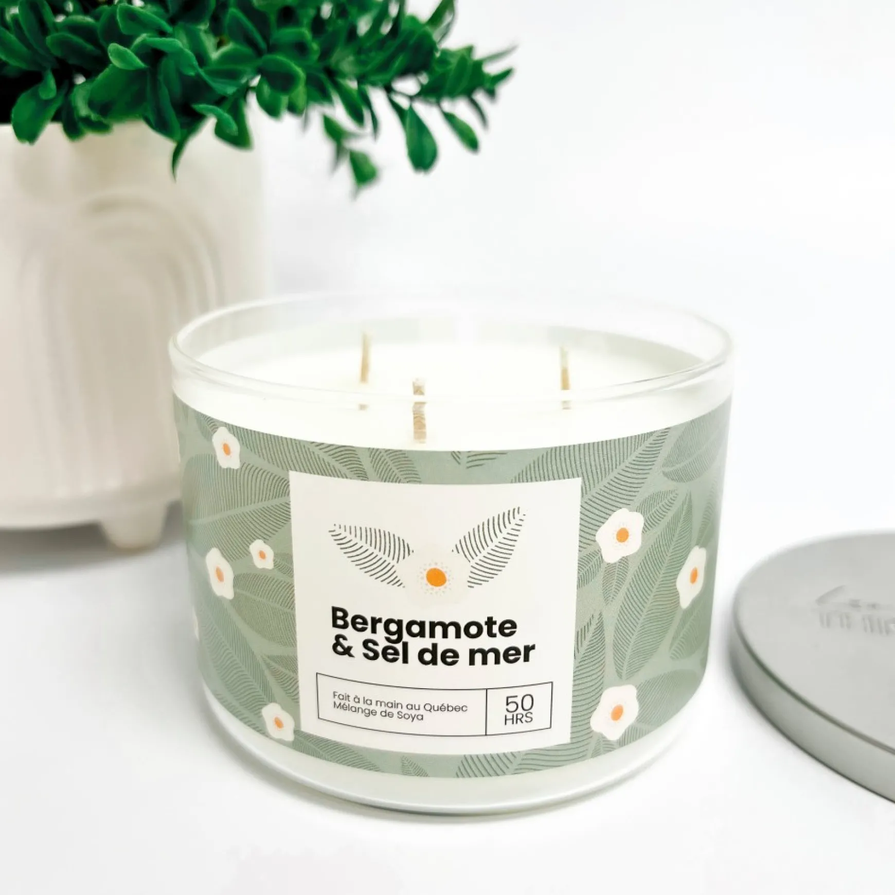 Scented Candles*Kozy x Three Wix & CO 3-Wick Candle - Bergamot & Sea Salt