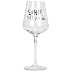 Products With Text*Attitudes Import 2 Wine Glass - Amitie