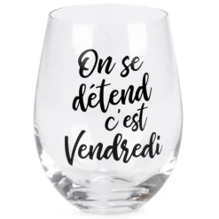 All For Wine*Attitudes Import 2 Wine Glass Without Stem - C'Est Vendredi
