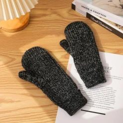 Scarves, Gloves & Hats*Pathz Wool And Acrylic Mittens - Black